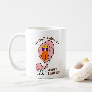 Taza De Café My Spirit Animal Grumpy Flamingo Funny