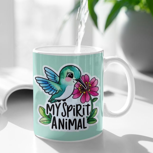 Taza De Café My Spirit Animal Hummingbird Mug (This adorable, "my spirit animal" hummingbird mug would make a great gift for someone special! )