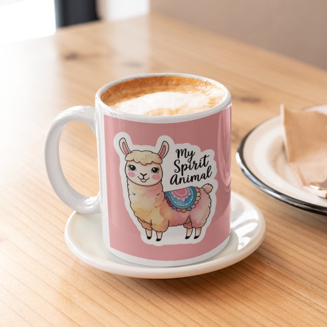 Taza De Café My Spirit Animal Llama Mug (This adorable, "my spirit animal" llama mug would make a great gift for someone special! )