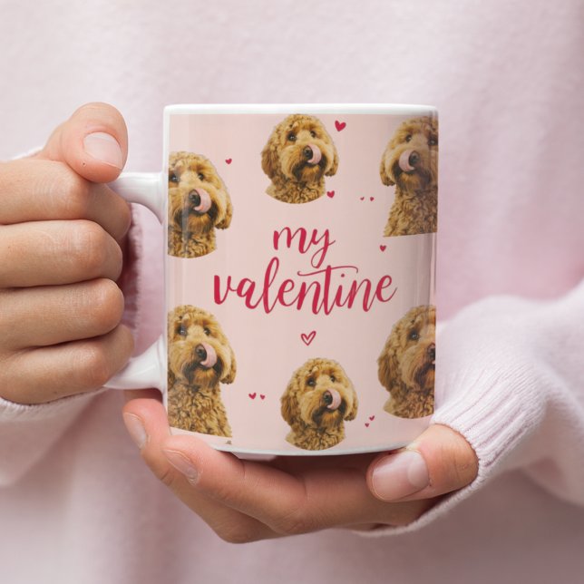 Taza De Café My Valentine Dog | Personalized Pet Photo (Subido por el creador)
