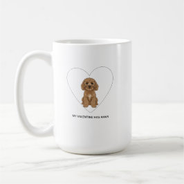Taza De Café My Valentine Has Paws Cockapoo Dog Lover