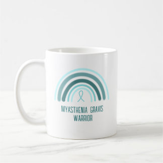 Taza De Café Myasthenia Gravis Warrivis Arcoiris y Cinta