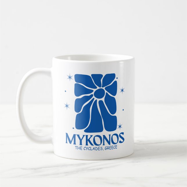 Taza De Café Mykonos Grecia (Izquierda)