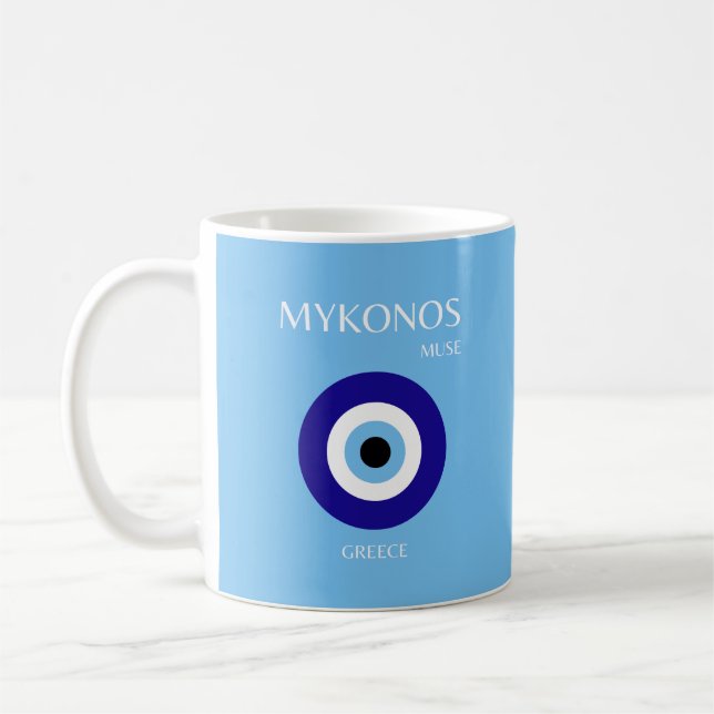 Taza De Café Mykonos Muse, azul (Izquierda)