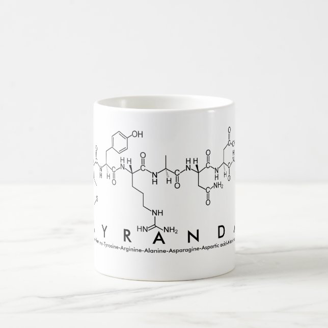 Taza De Café Myranda peptide nombre mug (Centro)