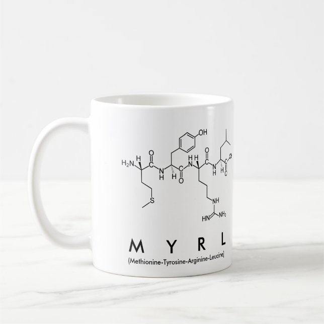 Taza De Café Myrl peptide nombre mug (Izquierda)