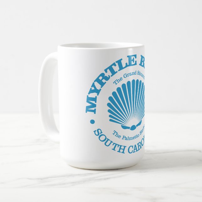 Taza De Café Myrtle Beach (concha de mar) (Anverso izquierdo)