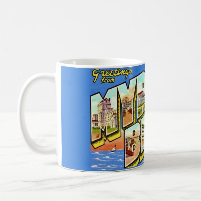Taza De Café Myrtle Beach SC Saludo (Izquierda)