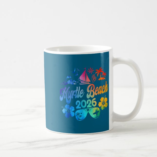 Taza De Café Myrtle Beach South Carolina 2026 Vacation Beach Ti (Derecha)