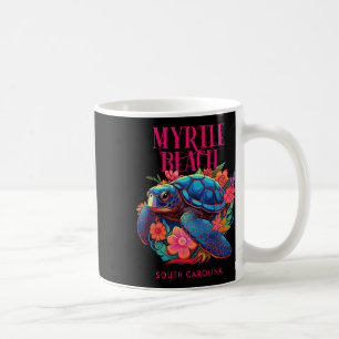 Taza De Café Myrtle Beach South Carolina Tortuga de playa flora