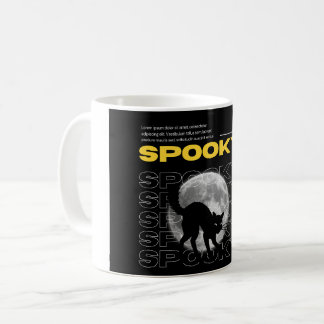 Taza De Café Mystic Black Cat and Moon Aesthetic Halloween Mug