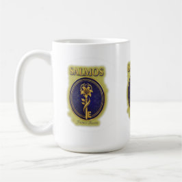 Taza De Café Mystic Golden Key & Bloom: Diseño de Logo Elegante