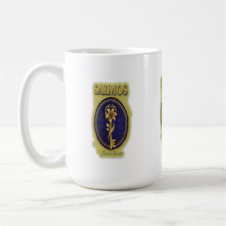 Taza De Café Mystic Golden Key & Bloom: Diseño de logotipo eleg