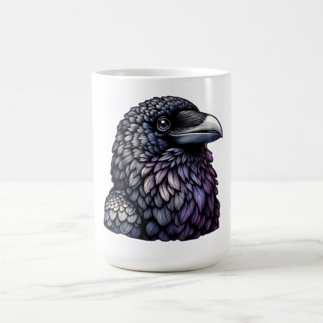 Taza De Café Mystic Raven Art (Centro)