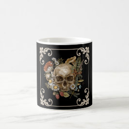 Taza De Café Mystic Skull Vintage Black
