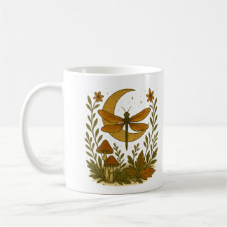 Taza De Café Mystical Dragonfly Moon Mug - Woodland Celestial