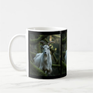 Taza De Café Mystical Forest Goat Among Moss   Dark Fantasy