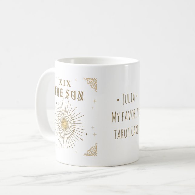 Taza De Café Mystical G Fortune Tarot The Sun Halloween Gótica (Anverso izquierdo)