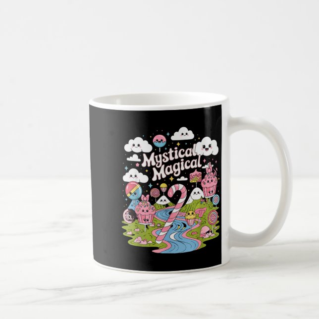 Taza De Café Mystical Magical Retro Aesthetic Space Gift Men Wo (Derecha)