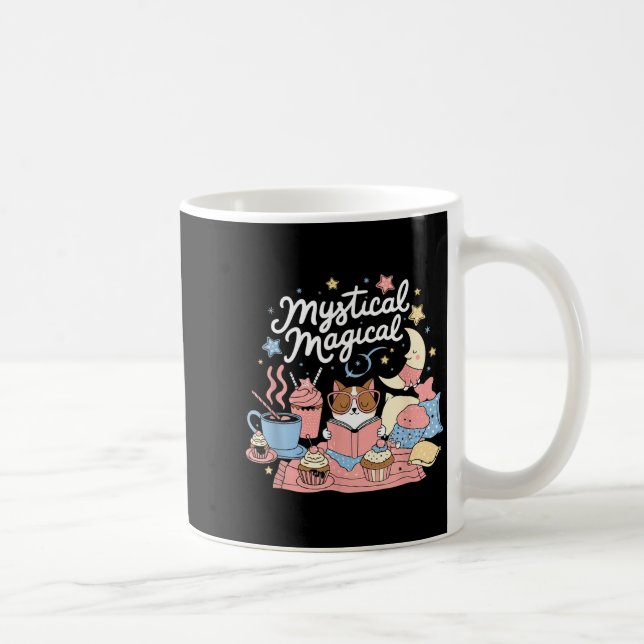 Taza De Café Mystical Magical Retro Aesthetic Space Gift Men Wo (Derecha)