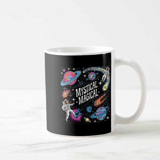 Taza De Café Mystical Magical Retro Aesthetic Space Gift Men Wo (Derecha)