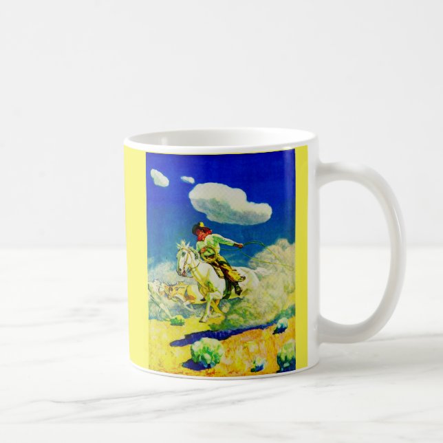 Taza De Café N. C. Wyeth cowboy (Derecha)