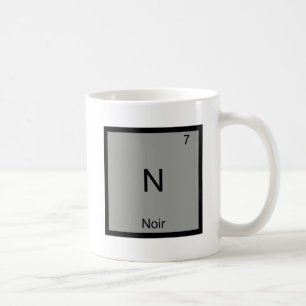 Taza De Café N - Noir Camiseta Divertida Símbolo Elemento Quími