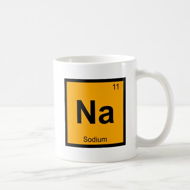 Taza De Café Na - Símbolo de tabla periódica de química sódica (Derecha)