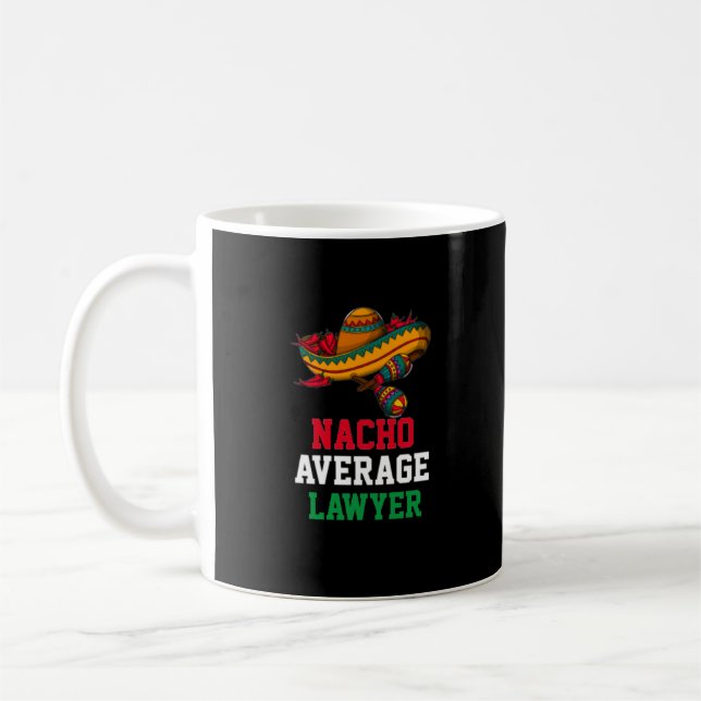 Taza De Café Nacho Promedio de Abogado Mug (Izquierda)