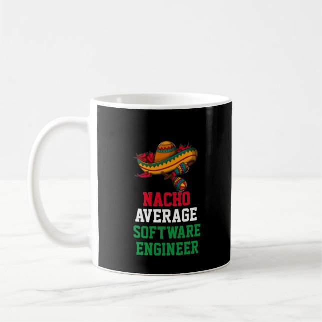 Taza De Café Nacho Promedio de Software Engineer Mug (Izquierda)