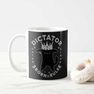 Taza De Café Nacida para gobernar Diseño divertido de gato