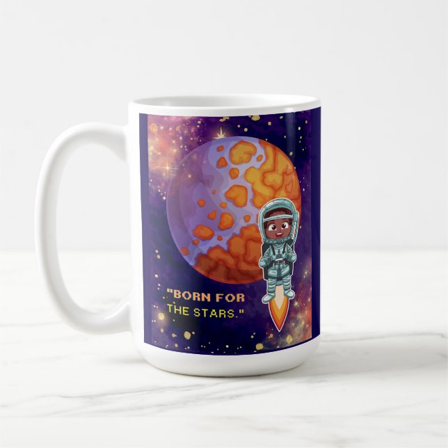 Taza De Café Nacido de las estrellas, astronauta (Izquierda)