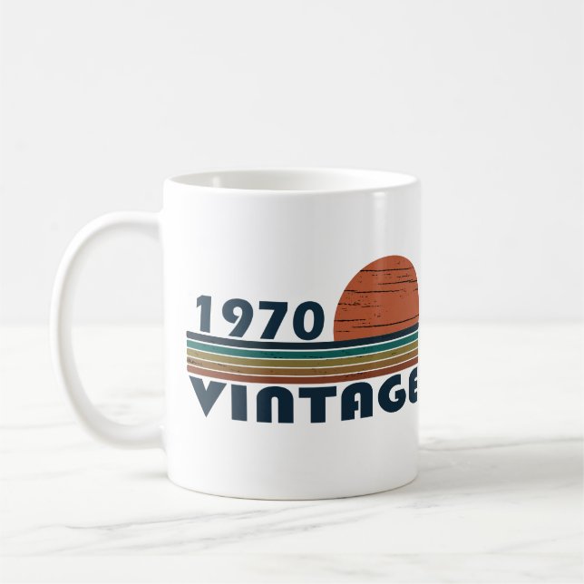 Taza De Café Nacido en 1970 como regalo de cumpleaños (Izquierda)