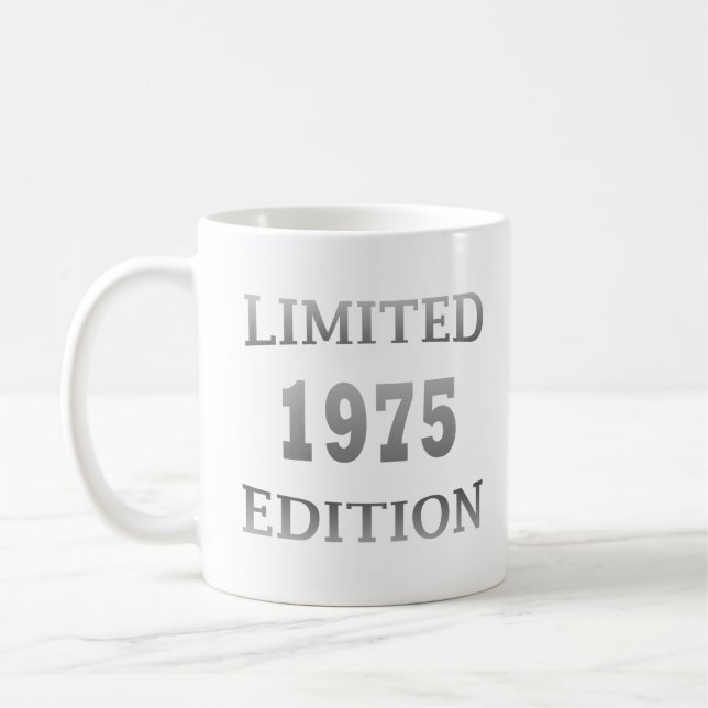 Taza De Café nacido en 1975 regalo de 50 años (Izquierda)