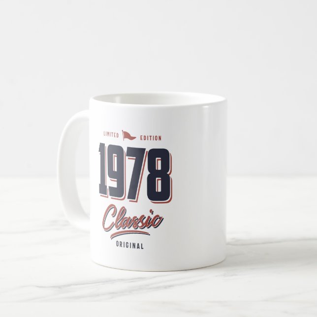 Taza De Café Nacido en 1978 (Anverso izquierdo)