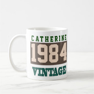 Taza De Café Nacido en 1984, año de nacimiento personalizado