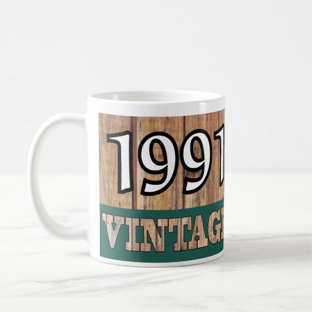 Taza De Café Nacido en 1991 - Celebración de cumpleaños (Izquierda)