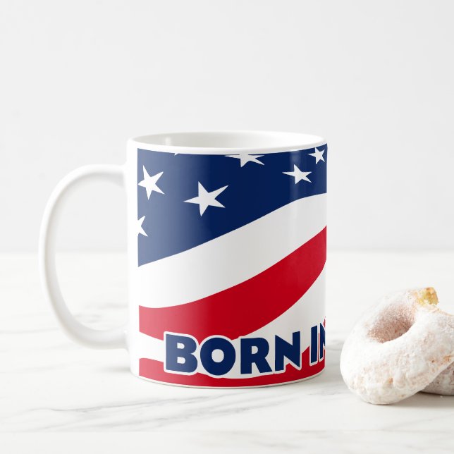Taza De Café Nacido en EE. UU. (Con donut)