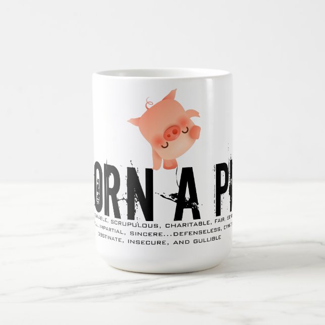 Taza De Café Nacido en el año del cerdo (Centro)