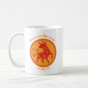 Taza De Café Nacido en el año del x - Zodiaco chino
