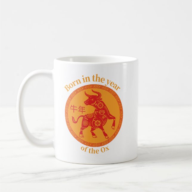 Taza De Café Nacido en el año del x - Zodiaco chino (Izquierda)