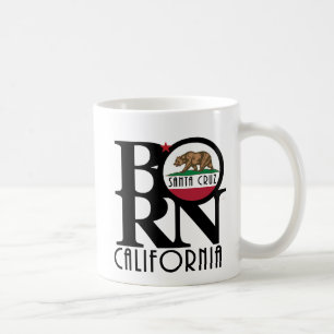 Taza De Café NACIDO en Santa Cruz California 11oz