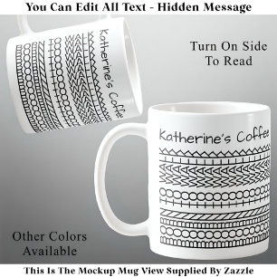 Taza De Café Nacido en Walk & Name Hidden Message 143BW Walking