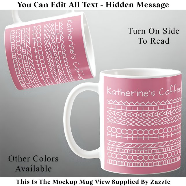 Taza De Café Nacido en Walk & Name Hidden Message 143WP Walking (Subido por el creador)