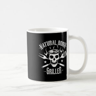 Taza De Café Nacido Natural Griller Funny Chiste Bbq Para El Am