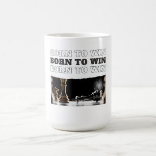 Taza De Café NACIDO PARA GANAR Victoria Ajedrez – Motivacional