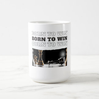Taza De Café NACIDO PARA GANAR Victoria Ajedrez – Motivacional
