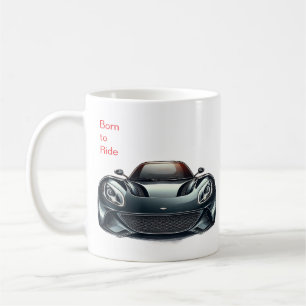 Taza de café Nacido para Montar  / Regalo para mot
