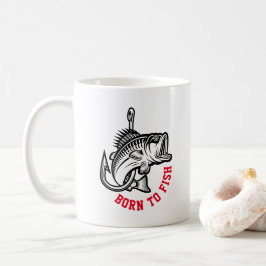 Taza De Café Nacido Para Pescado