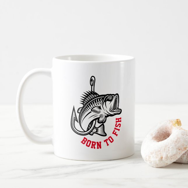 Taza De Café Nacido Para Pescado (Con donut)